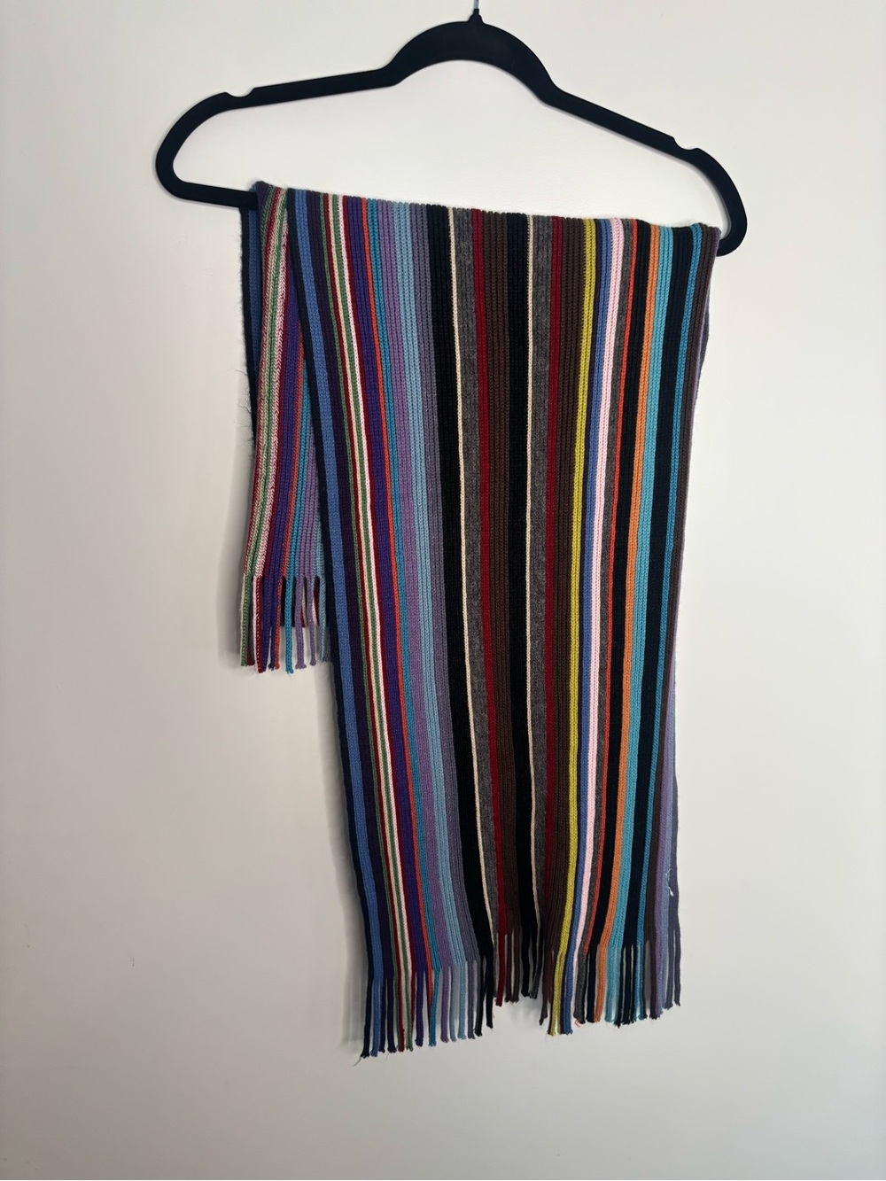 Multicolor Stripe Knit Scarf